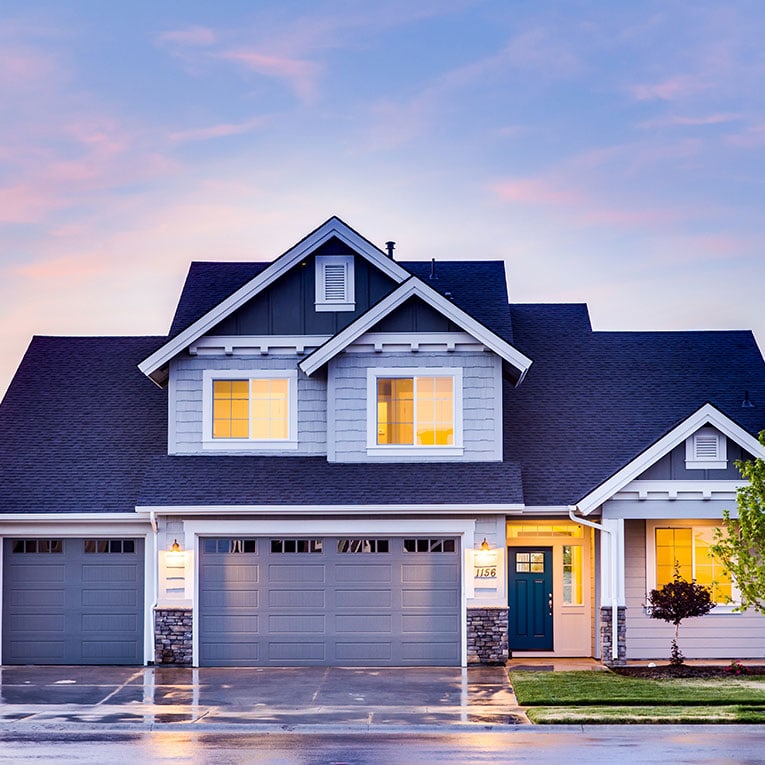 Nice house in the evening